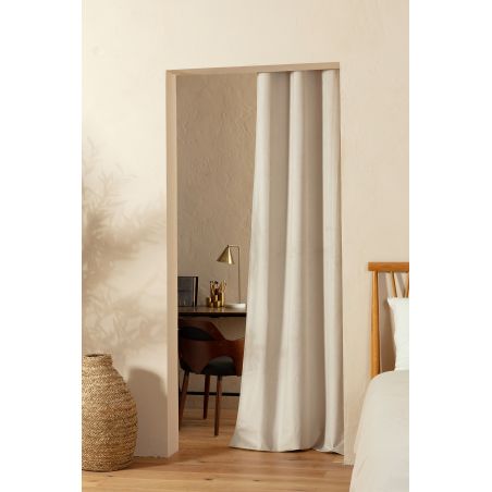 4in1 Raumteilervorhang mit Lärmschutz Thermoisolierung Verdunkelung Samt Venise Beige MC15